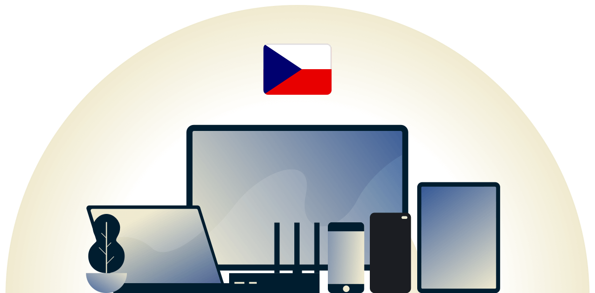 Tjeckien VPN skyddar en mängd olika enheter.